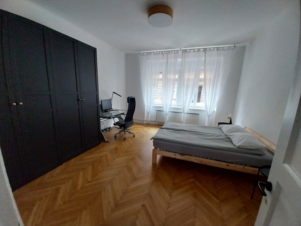 Bedroom at our Maribor Airbnb apartment