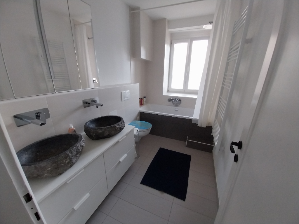 Bathroom at our Maribor Airbnb apartment