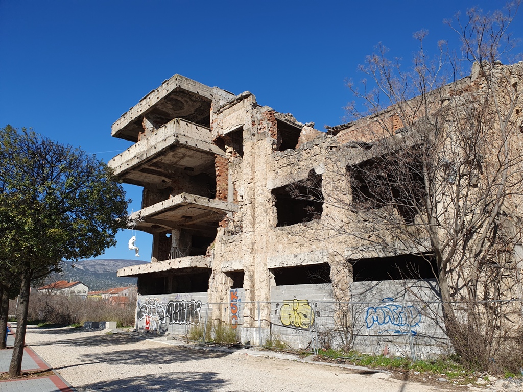 War-damaged Buildings in Mostar